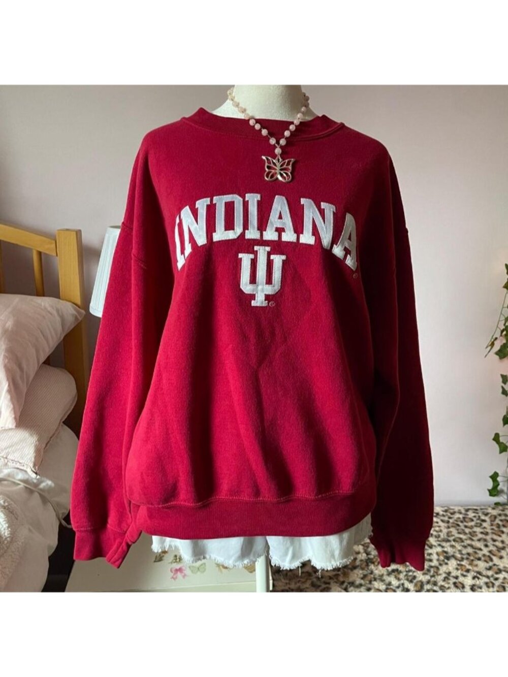 Red Indiana Hoosiers crewneck sweatshirt